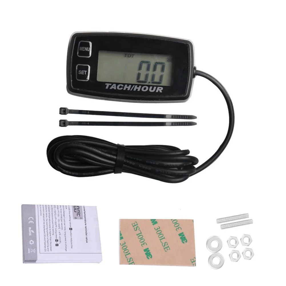 Searon Backlit Tach Hour Meter Tachometer RPM Waterproof for 2/4 Stroke Engines RC Toys PWC ATV Motorcycles Marine Engines Chain Saws Tractors Lawnmowers - Image 3