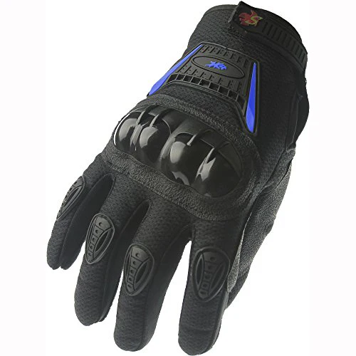 Street Bike Full Finger Motorcycle Gloves 09 (Large, black) - Image 3