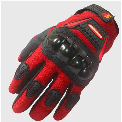 Street Bike Full Finger Motorcycle Gloves 09 (Large, black) - Image 7