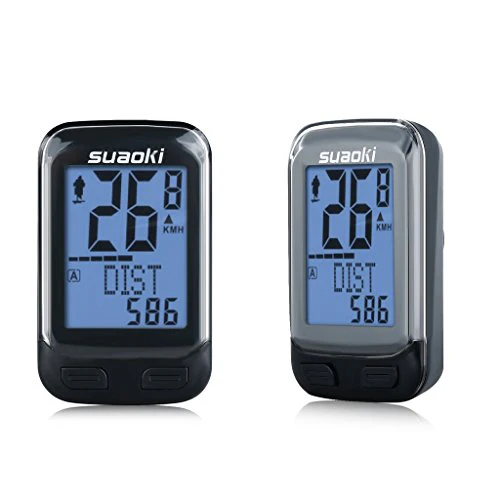 Suaoki Wireless 2.4GHz Transmission Bike Cycling Computer with Cadence Sensor Bicycle Speedometer Odometer Track Calories User A/B Backlight Water Resistant etc 22 Function - Image 2