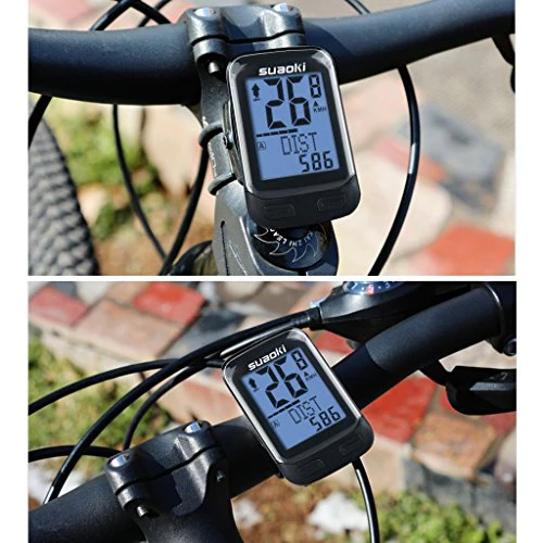 Suaoki Wireless 2.4GHz Transmission Bike Cycling Computer with Cadence Sensor Bicycle Speedometer Odometer Track Calories User A/B Backlight Water Resistant etc 22 Function - Image 3