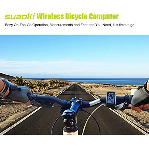 Suaoki Wireless 2.4GHz Transmission Bike Cycling Computer with Cadence Sensor Bicycle Speedometer Odometer Track Calories User A/B Backlight Water Resistant etc 22 Function - Image 5