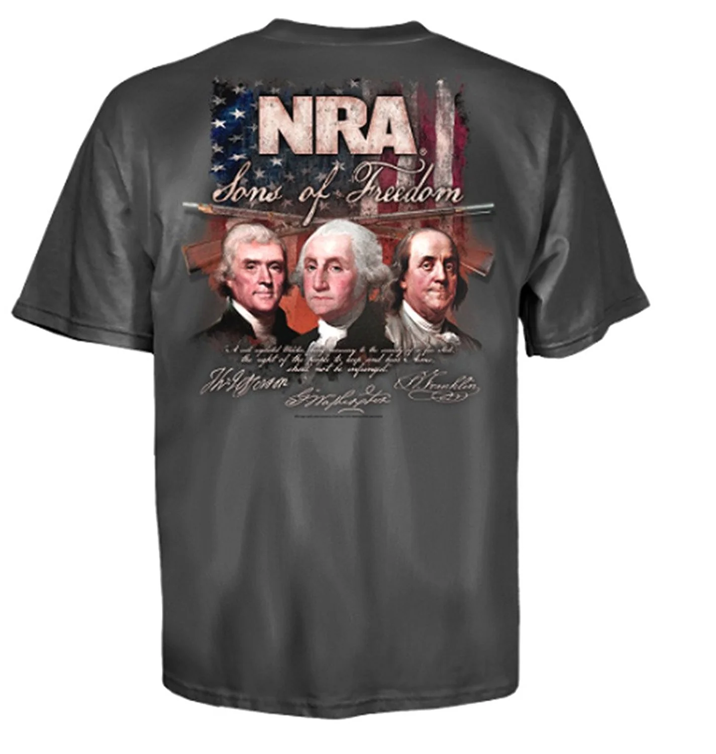 UWare Brands Mens National Rifle Association Sons Of Freedom Short Sleeve T-Shirt
