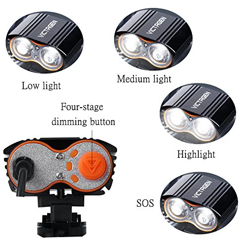 Victagen Bike Front Light,Super Bright Waterproof Bicycle Headlight,USB Rechargeable 2400 Lumens Road Bike Headlamp With Tail Light,Easy To Install LED Flashlight for Cycling,Commuting,Riding - Image 5