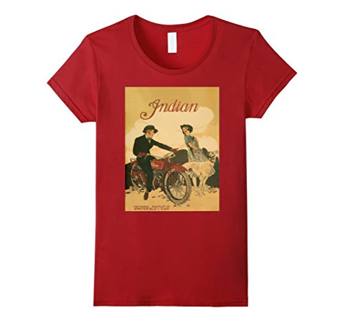 Vintage poster - Indian Motorcycles Retro T-Shirt - Image 4