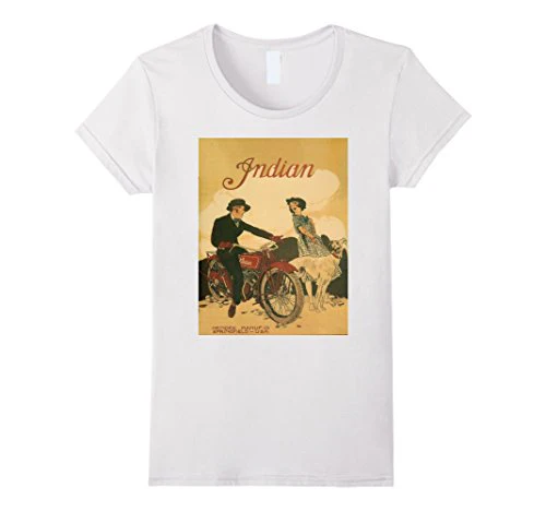 Vintage poster - Indian Motorcycles Retro T-Shirt - Image 7