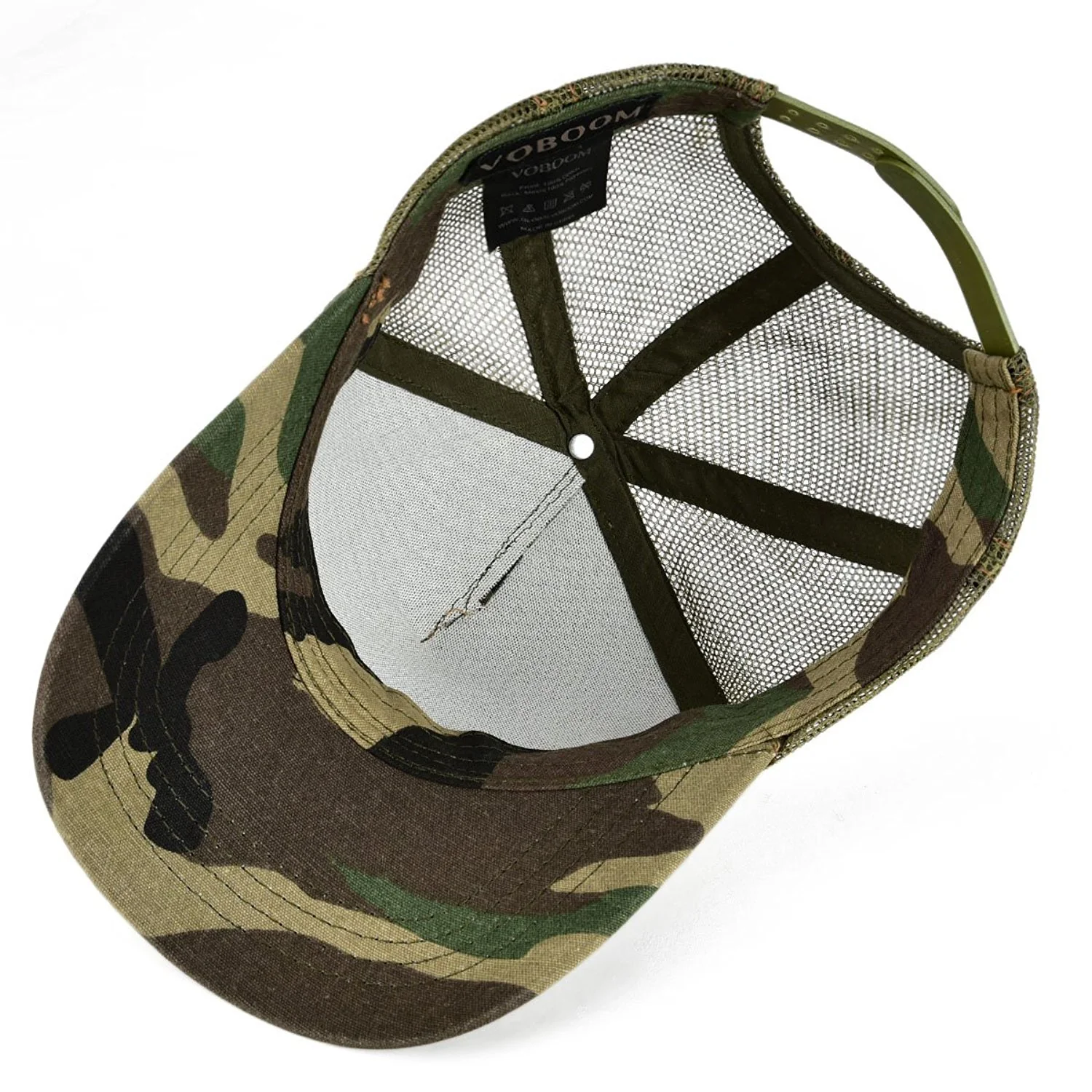VOBOOM Mesh hat trucker cap 5 pannel Vintage Men & Women baseball cap - Image 6