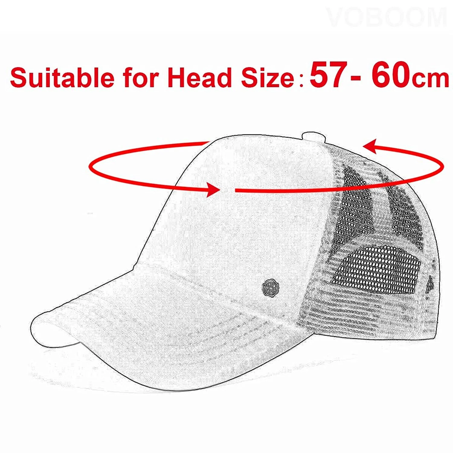 VOBOOM Mesh hat trucker cap 5 pannel Vintage Men & Women baseball cap - Image 7