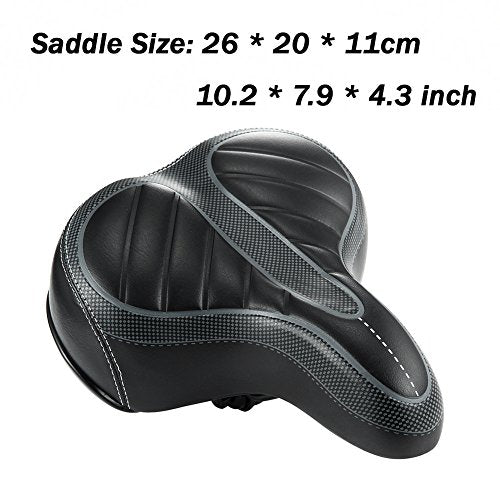 WOWOWO Bicycle Suspension Cruiser Saddle, Cruiser Gel Wide Comfort Soft Foam Bike Seat - Image 3