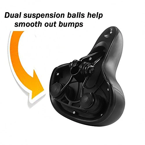 WOWOWO Bicycle Suspension Cruiser Saddle, Cruiser Gel Wide Comfort Soft Foam Bike Seat - Image 4