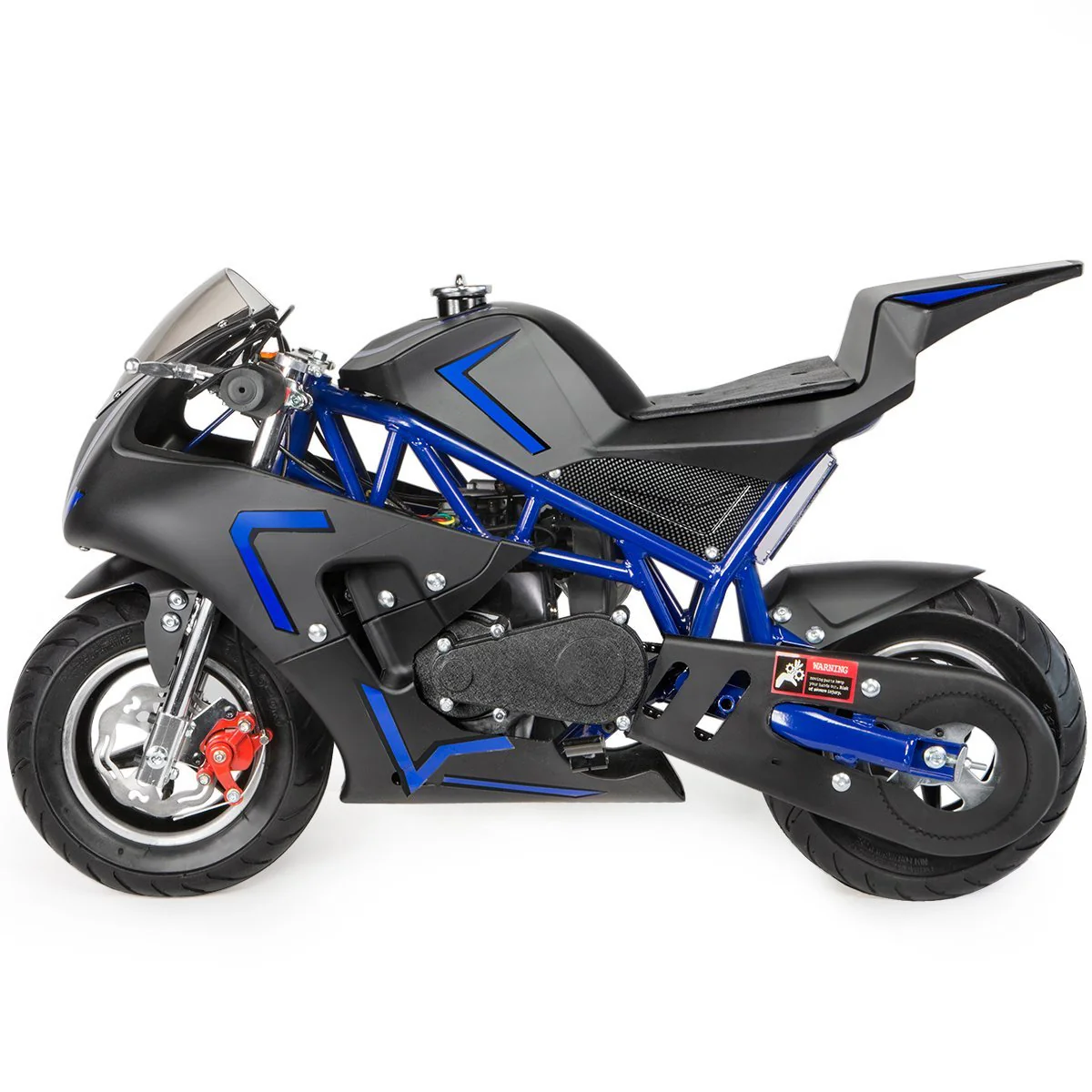 XtremepowerUS 40CC 4-Stroke Gas Power Mini Pocket Motorcycle Ride-on, Blue/Black, EPA Certificated - Image 2