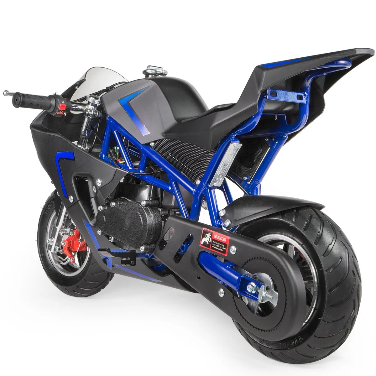 XtremepowerUS 40CC 4-Stroke Gas Power Mini Pocket Motorcycle Ride-on, Blue/Black, EPA Certificated - Image 4
