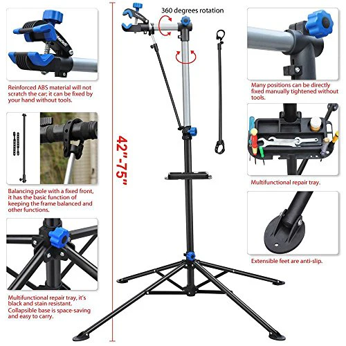 Yaheetech Bicycle Pro Mechanic Bicycle Repair Workshop Stand Rack Bike Repair Stand - Image 5
