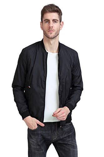 YIDI Men's Casual Classic Slim Bike Motorcycle Coat Outwear Long Sleeve waterproof Bomber Jacket - Image 7